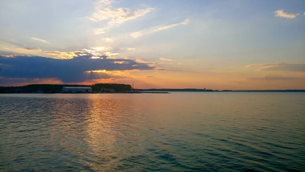 Sonnenuntergang Über Dem Minsker Meer — Stockfoto