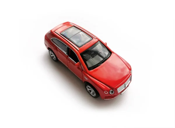 Red Toy Car White Background — Stock Photo, Image