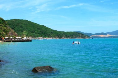 Hon Mieu adasının manzaraları. Nha Trang. Vietnam