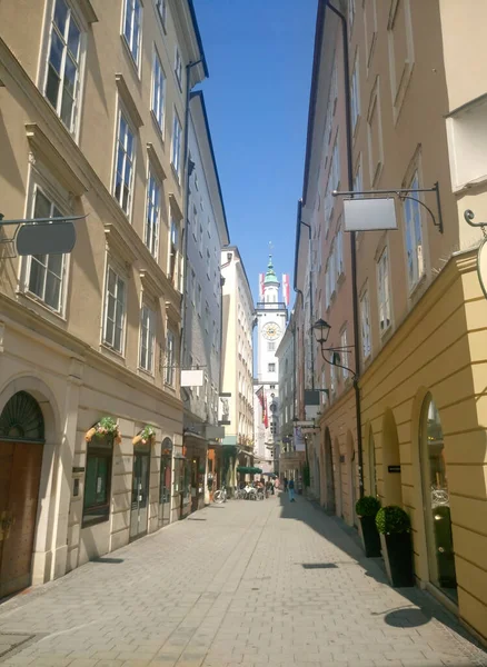 Pedestrian Street Salzburg Austria — Stock Photo, Image