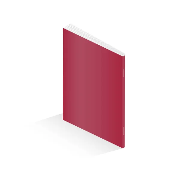 Vektorillustration Eines Buches Oder Notizblocks Notizbuch Aus Papier Sammelheftung Auf — Stockvektor