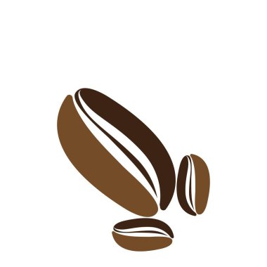 Kahve çekirdekleri logo vektör çizimi