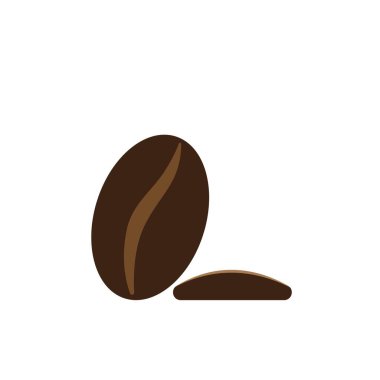 Kahve çekirdekleri logo vektör çizimi