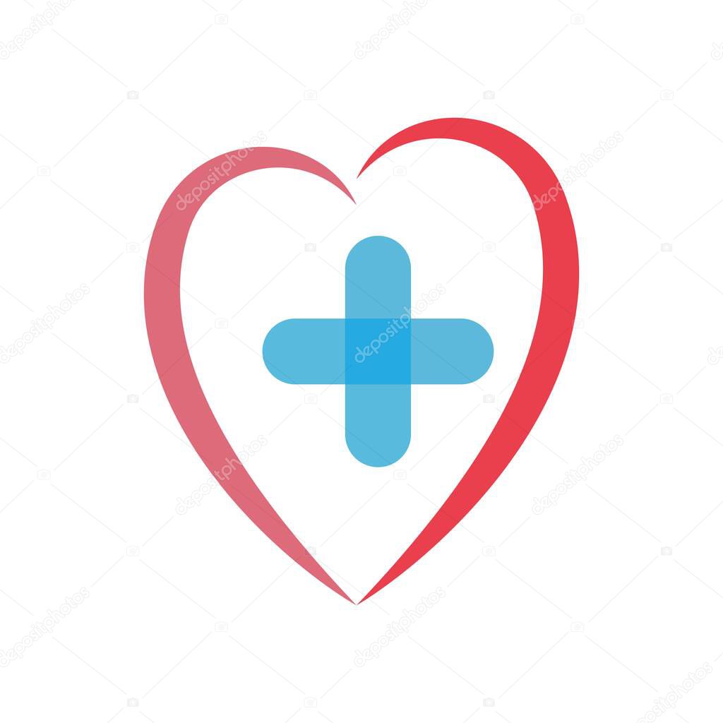 Abstract round symbol with happy human silhouette