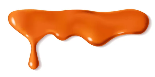 Erimiş karamel sosu damlası