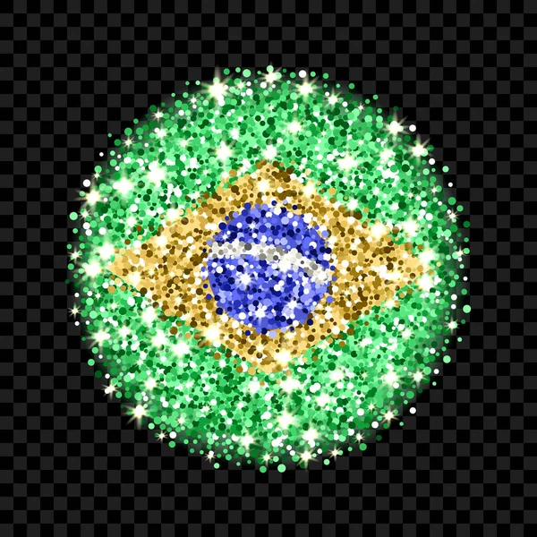 Insigna Spumantă Republicii Federative Brazilia Pictograma Rotundă Culori Naționale Braziliene — Vector de stoc