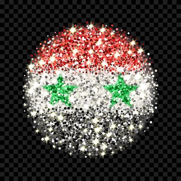 시리아 공화국의 시리아 색상에 반짝이는 효과를 아이콘 디자인 일러스트 일련의 — 스톡 벡터