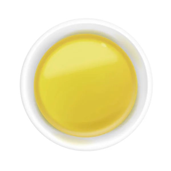 Realistisk olivolja i sås skål — Stock vektor