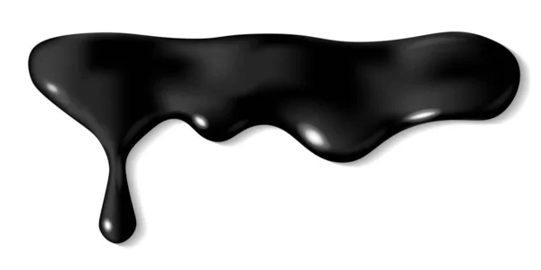 Kapající černá tekutá poleva — Stockový vektor
