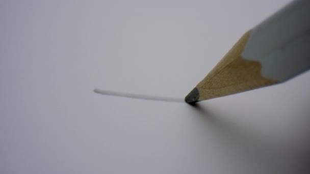 Grafit ceruza rajz vonal papíron. Senki sem ír vázlattervet a tervrajzról. — Stock videók