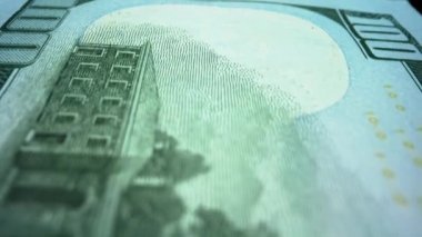 Amerikan kağıt para. Yeni 100 doların Amerikan para banknotu