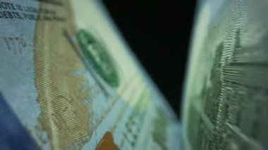 Amerikan paralı otomatik para sayma makinesi. İş konsepti