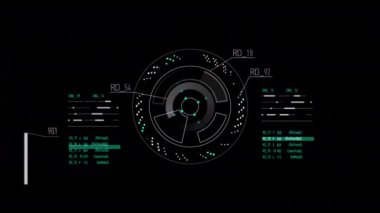Web sitesi için arayüz şablonları. Siyah arkaplanda sanal elementler