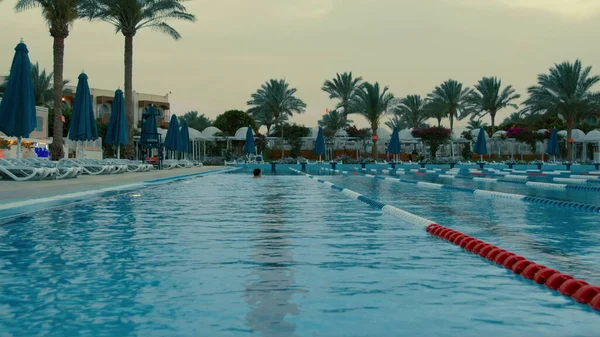 Hotel lido in low season in egypt. Luxury open air pool at hurghada resort.