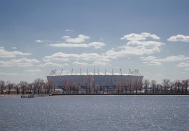 Rostov-on-Don, Rusya-26 Nisan 2018: Futbol stadyumu Rostov Arena 