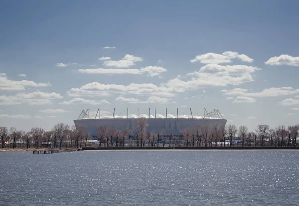 Rostov-on-Don, Rusya-26 Nisan 2018: Futbol stadyumu Rostov Arena 