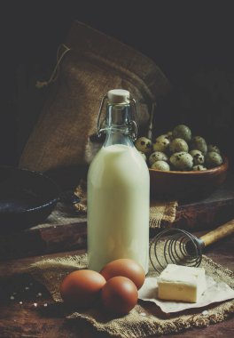 Organik tarım ürünleri, omlet veya pişirme için malzemeler