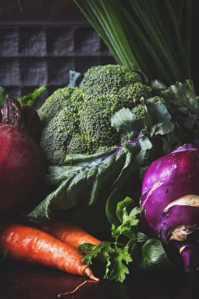 Gesunde Saubere Ernährung Vegetarische Kost Und Ernährungskonzept Verschiedene Zutaten Aus — Stockfoto