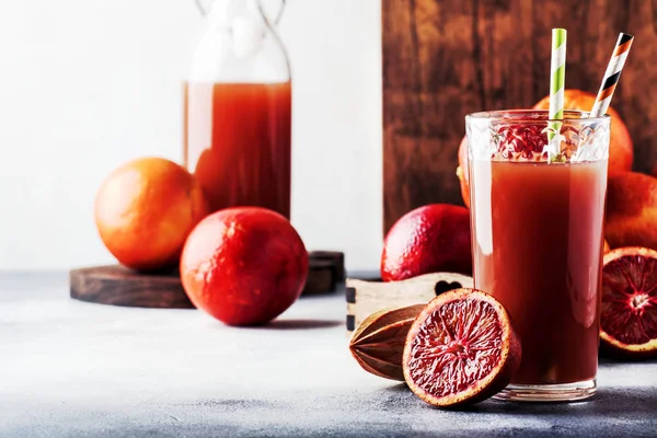 Jugo Verano Cóctel Saludable Refrescante Alcohólico Bebida Naranja Siciliana Roja — Foto de Stock