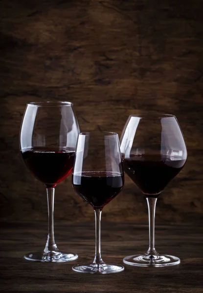 Selectie Van Rode Wijn Wijnproeverij Droge Halfdroge Zoete Rode Wijnen — Stockfoto