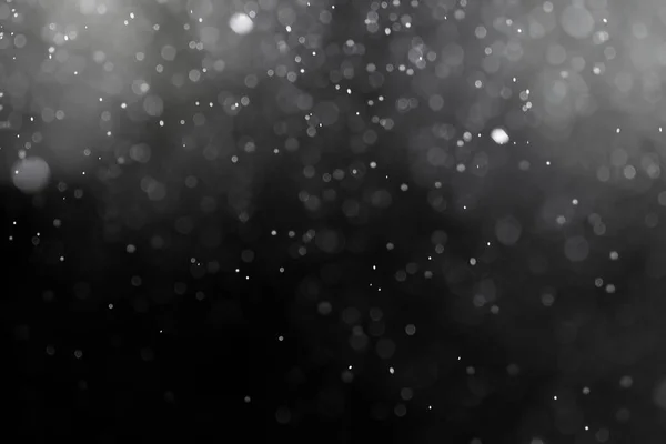 Срібний Боке Дефокусний Темний Абстрактний Фон Срібні Святкові Різдвяні Вогні — стокове фото