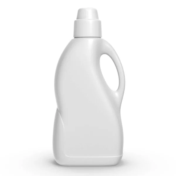 Weiße Plastikflasche Für Flüssigkeit — Stockfoto