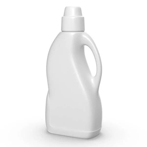 Witte Plastic Fles Voor Vloeistof — Stockfoto