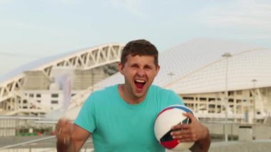 Japon bayrağı ile futbol fan