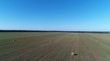 Haystacks alanında. Rulo saman alanında.