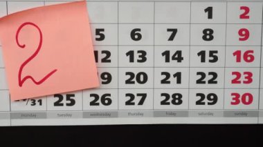 Yeni yıl tatil 2019 kavramı, takvim ve çıkartmalar.