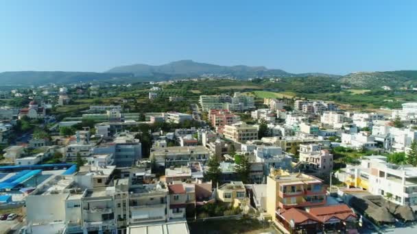 Ciudad mediterránea europea, filmación aérea de vídeo . — Vídeos de Stock