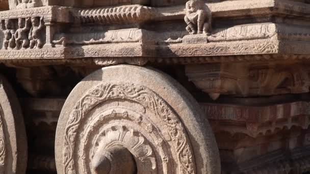 Tempio nell'antica famosa città indiana di Hampi. Protetta dall'UNESCO — Video Stock