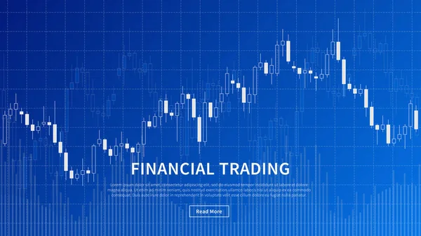 Gráfico de comercio financiero mercado de divisas vector ilustración — Vector de stock
