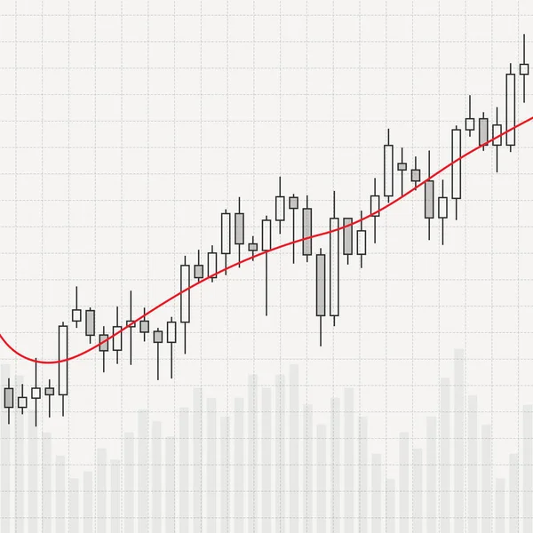 Mercado de ações financeiras vela vara gráfico vetor ilustração — Vetor de Stock