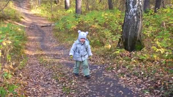 Enfant à l'automne Park s'amuser à jouer et rire, marcher dans l'air frais. Un bel endroit pittoresque 