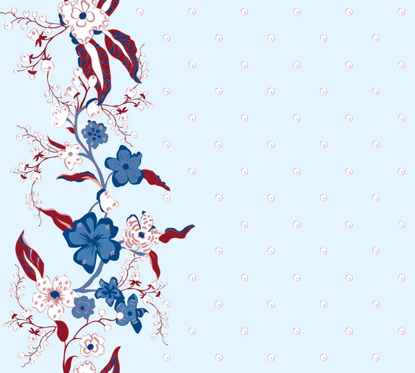 ヴィンテージ装飾的なシームレス花柄背景パターン。生地、繊維、包装紙、カード、招待状、壁紙、web デザインのための装飾的な背景 — ストックベクタ