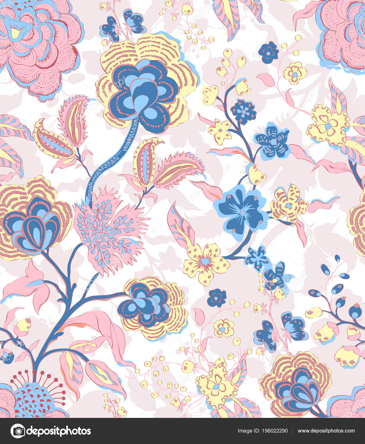 Modèle Vintage Décoration Fond Floral Sans Soudure Toile De Fond