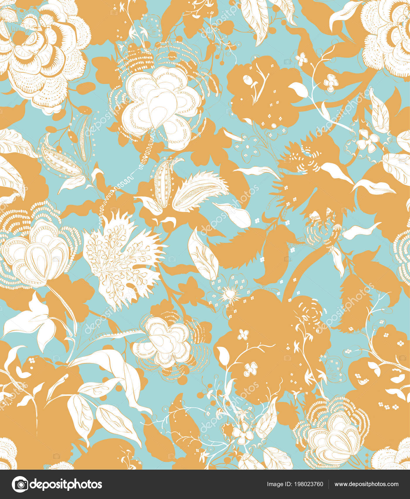 Modèle Vintage Décoration Fond Floral Sans Soudure Toile De Fond