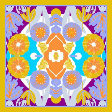 Kart, bandana izi, mendil tasarımı, peçete. Yazdırmaya hazır.