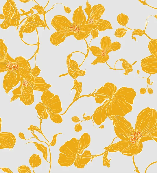 Kusursuz desen, el çizimi beyaz elma çiçeği..