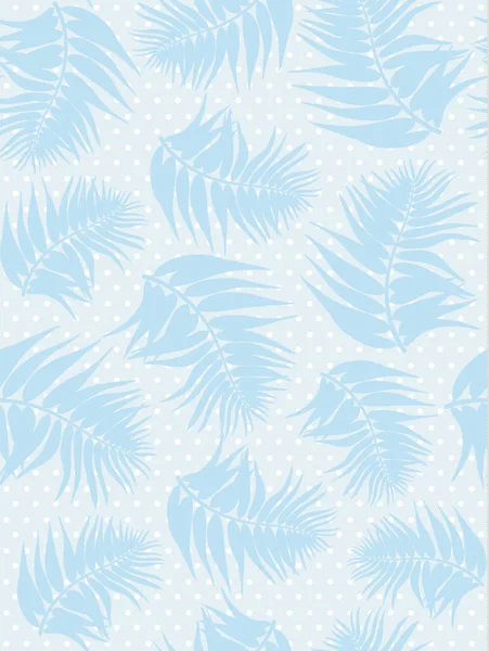 Frunzele tropicale de palmier și puncte, fundal de model floral vectorial fără sudură frunze junglă. Design minim — Vector de stoc