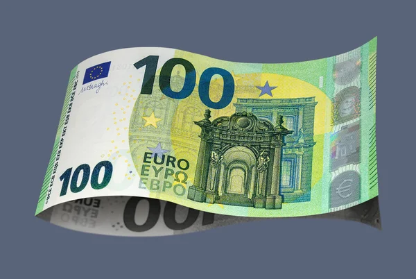 Provsedel Hundra Euro Med Mörk Bakgrund Pengar Affärer Och Finans — Stockfoto