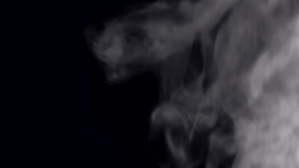 White Smoke Effect Smoky Fog Clouds Black Background Slowly Blowing — Stock  Video ©  #245968730