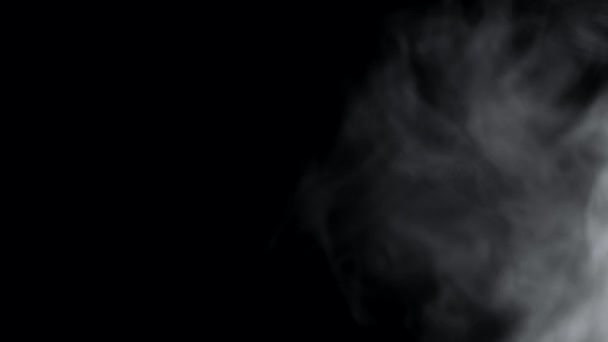White Smoke Effect Smoky Fog Clouds Black Background Slowly Blowing — Stock  Video ©  #245968730