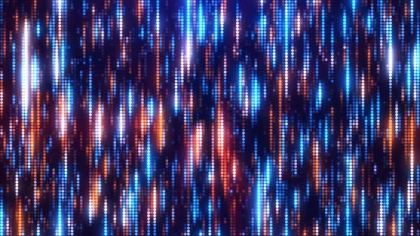 Canlı soyut sanat, mavi ve turuncu ışıkların dinamik bir modelini sergiliyor ve büyüleyici bir görsel etki yaratıyor. parlak ve enerjik kompozisyon.