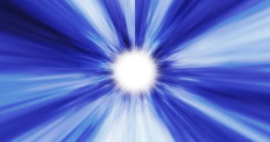 Mavi ışığın dinamik patlaması canlı ve enerjik bir etki yaratır. Işınlar parlak bir merkezde birleşiyor, hareket, hız ve yoğunluğu çağrıştırıyor..