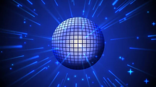 Işıldayan mavi disko topu.