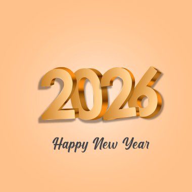 2026 Mutlu Yıllar Geçmişi. Yeni yılın tarihini belirten zarif numaralar. Tebrik Kartı veya Takvimi için Pankart