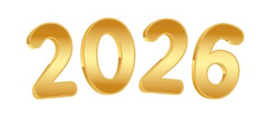 2026 Altın Metin Efekti İllüstrasyonu