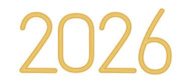 2026 Altın Metin Efekti İllüstrasyonu